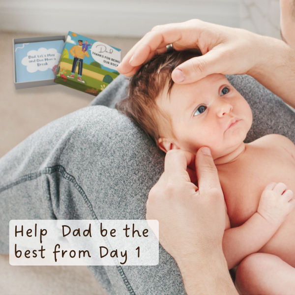 Postpartum Gift For New Dads - Mom Support Cards & Key Chain