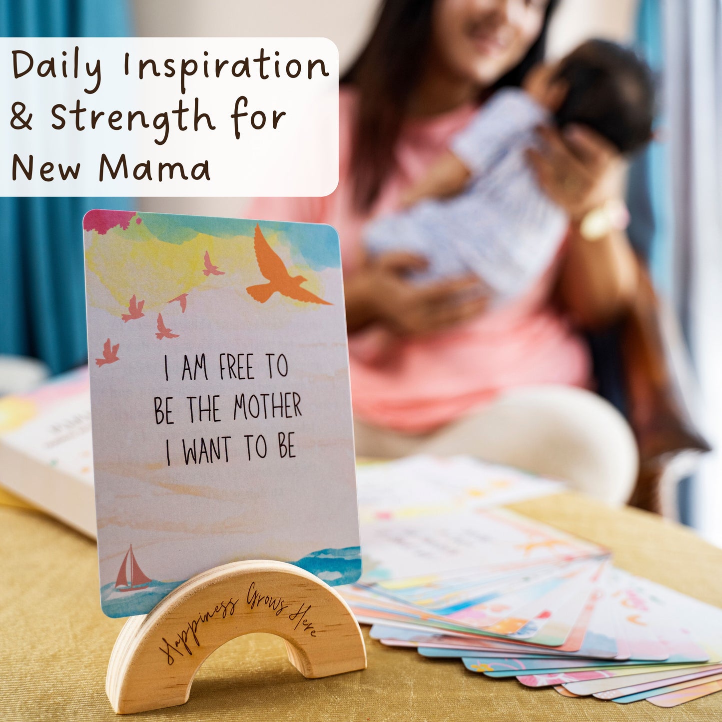 New Mom Affirmation Cards with Stand