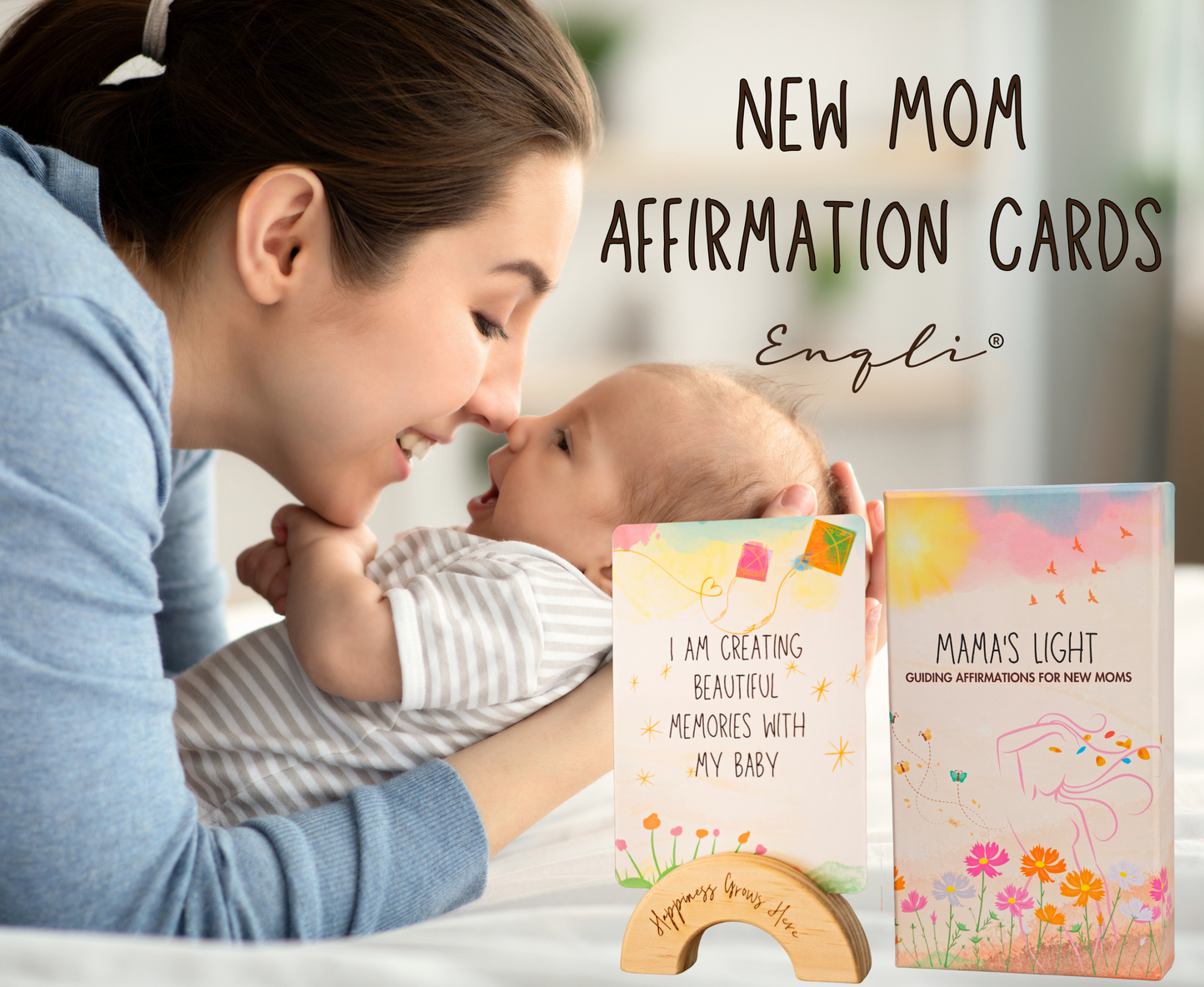 New Mom Affirmation Cards with Stand