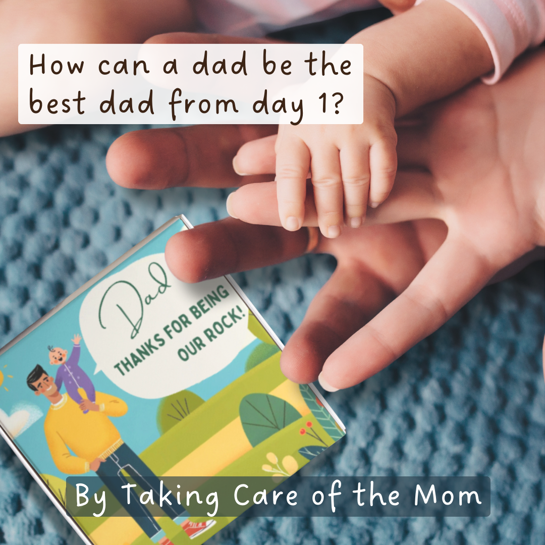 Postpartum Gift For New Dads - Mom Support Cards & Key Chain