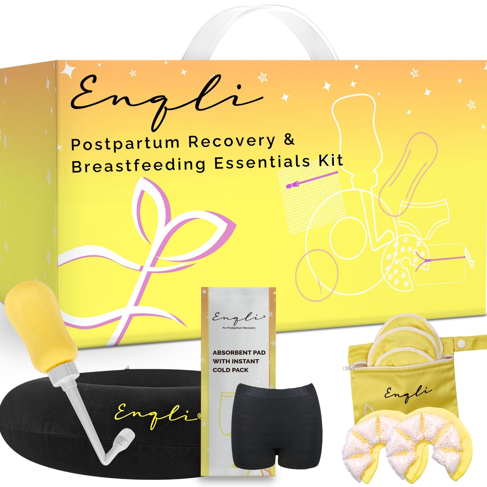 Enqli Postpartum Recovery Essentials Kit - Post-pregnancy Must have